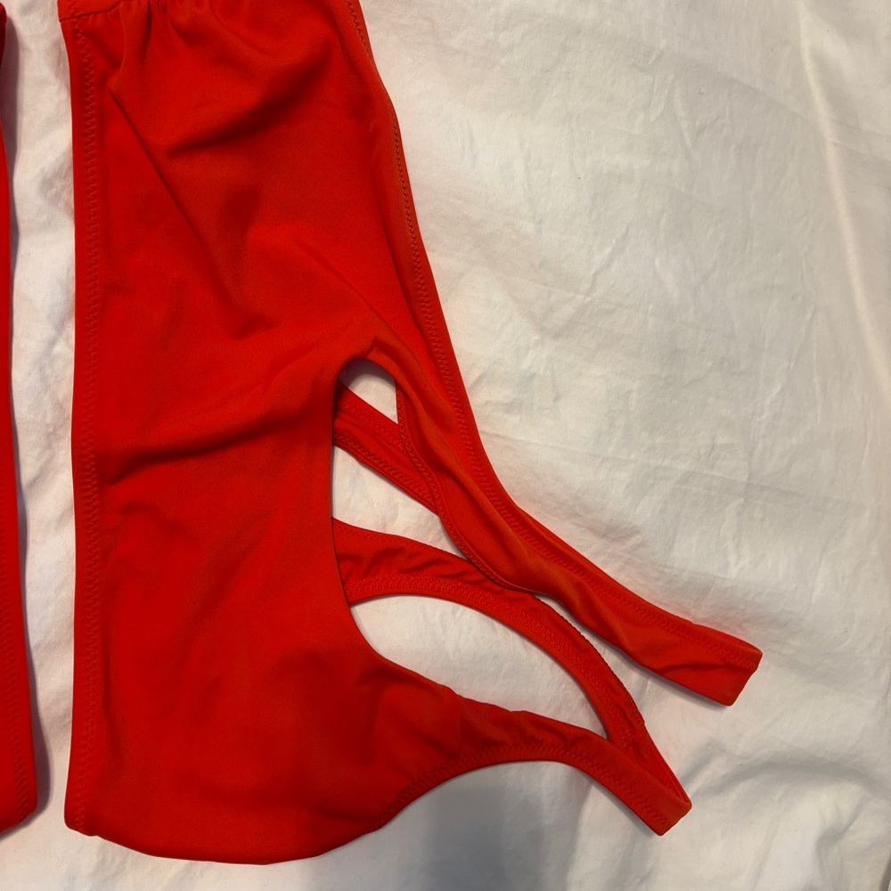 Solid & Striped Red Asymmetrical Bikini - image 2